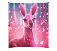 Canguro Spazio Rosa Tenda da Spiaggia Facile da Montare,Parasole per Campeggio con Sacchi di Sabbia,Palette e Picchetti Ideale per Picnic