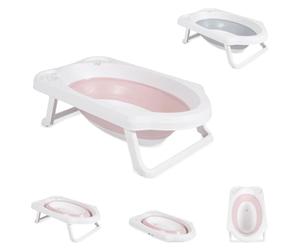 Canguro vasca pieghevole per bambini Maui, lunghezza 84 cm, scarico dell'acqua, colori:rosa