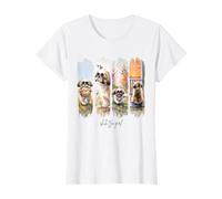 Cani acquerello dolce animale domestico cane Shih Tzu Maglietta
