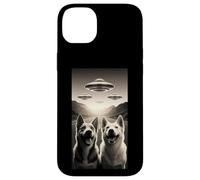 Cani Amare UFO Alieno Divertente Merch ExtraTerrestre Pet Peloso Custodia per iPhone 14 Plus