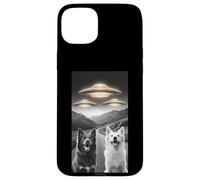 Cani Amare UFO Alieno Divertente Merch ExtraTerrestre Pet Peloso Custodia per iPhone 15 Plus
