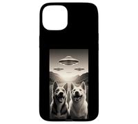 Cani Amare UFO Alieno Divertente Merch ExtraTerrestre Pet Peloso Custodia per iPhone 15 Plus