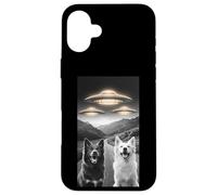 Cani Amare UFO Alieno Divertente Merch ExtraTerrestre Pet Peloso Custodia per iPhone 16 Plus