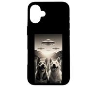 Cani Amare UFO Alieno Divertente Merch ExtraTerrestre Pet Peloso Custodia per iPhone 16 Plus