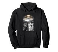 Cani Amare UFO Alieno Divertente Merch ExtraTerrestre Pet Peloso Felpa con Cappuccio