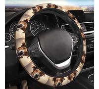 Cani Animali Coprivolante per Auto Coprivolante Elasticizzato Elasticizzato da 15 Pollici Morbido Protettore per Volante Universale Traspirante Antiscivolo Accessori per Auto per SUV Furgoni Camion