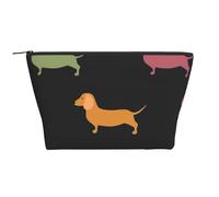 Cani bassotto carini, Borsa da toilette Borsa per trucco Borsa per cosmetici Borsa da toilette da viaggio portatile