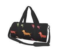 Cani bassotto carini, Borsone da viaggio di grande capacità Borsa rotonda Borsa da viaggio sportiva Borsa da viaggio Borsa da fitness