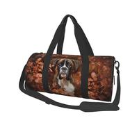 Cani Boxer Autunno, Borsone da viaggio di grande capacità Borsa rotonda Borsa da viaggio sportiva Borsa da viaggio Borsa da fitness