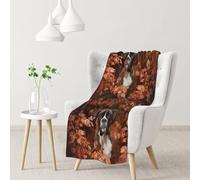 Cani Boxer Autunno,Coperta morbida, calda, anti-pilling, in flanella, peluche, 76 x 102 cm