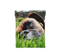 Cani Boxer Erba verde Animali domestici Cani da prato, Spremere il portafoglio superiore da donna Borsa portaoggetti Piccola portamonete Portamonete