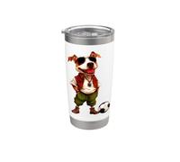 Cani Calcio Bicchiere termico in acciaio inox doppia parete