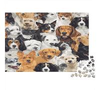 Cani Carini Puzzle 1000 Pezzi Puzzle per Adulti Gioco di Puzzle 1000 Pezzi Collage Animali Relax Famiglia Regalo Casa 70x50cm/1000pcs