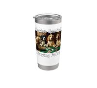Cani che giocano a poker Cane Cocker Spaniel Spaniel Cane Bicchiere termico in acciaio inox doppia parete