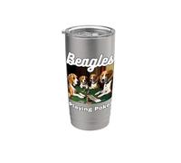 Cani che giocano a poker Carte da gioco di carte Beagles Dog Bicchiere termico in acciaio inox doppia parete