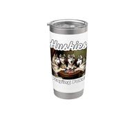Cani che giocano a poker Carte di cani Husky Siberian Husky Bicchiere termico in acciaio inox doppia parete