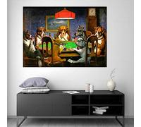 Cani che giocano a poker di Cassius Marcellus Coolidge Riproduzione della pittura giclée Wall Art Stampe su tela artwork wall decor 50x75cm Senza cornice