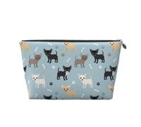 Cani Chihuahua Blu, Borsa da toilette Borsa per trucco Borsa per cosmetici Borsa da toilette da viaggio portatile