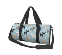 Cani Chihuahua Blu, Borsone da viaggio di grande capacità Borsa rotonda Borsa da viaggio sportiva Borsa da viaggio Borsa da fitness
