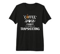 Cani da caffè e traptiro | Skeet Trap Clay Shooting Maglietta Premium