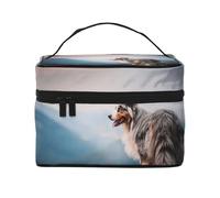 Cani da compagnia australiani delle montagne del pastore australiano, Borsa per il trucco Borsa per cosmetici Borsa da toilette da viaggio portatile Astuccio per matite Astuccio da toilette