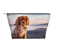 Cani da compagnia Cavalier King Charles Spaniel Coast, Borsa da toilette Borsa per trucco Borsa per cosmetici Borsa da toilette da viaggio portatile