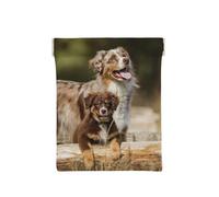 Cani da pastore australiano Cani Aussie Brown, Spremere il portafoglio superiore da donna Borsa portaoggetti Piccola portamonete Portamonete