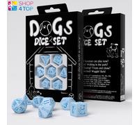 Cani Dadi Set: Massimo Moderno Blu Cane Amanti Ruolo Gioco Giochi Q-Workshop New