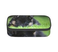 Cani di Bokeh del prato inglese degli animali domestici del cucciolo di pastore tedesco, Astuccio per matite, Astuccio per matite Astuccio per penne a matita di grande capacità Borsa per cosmetici