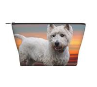 Cani di West Highland White Terrier Montagne bianche, Borsa da toilette Borsa per trucco Borsa per cosmetici Borsa da toilette da viaggio portatile