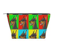 Cani Doberman Pinscher, Borsa da toilette Borsa per trucco Borsa per cosmetici Borsa da toilette da viaggio portatile
