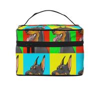 Cani Dobermann, Borsa da viaggio per il trucco da donna, Grande organizer per cosmetici