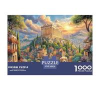 Cani d'oro ad Atene 100% cartone riciclato scena cittadina con piccola figura 1000 pezzi puzzle per adulti classici giochi educativi 38x26 cm/1000 pezzi