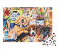 Cani e Gatti Domestici Puzzle 1000 Pezzi Carta per Adulti Paradiso Animale Puzzle per Famiglia Relax Decorazione Regalo 52x38cm/1000pcs