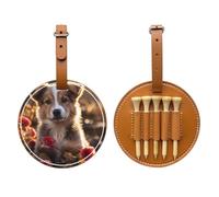 Cani e Rose Brown Golf Tee Storage Bag, multifunzionale Golf tee Storage Bag per gli uomini, materiale durevole dell'unità di elaborazione