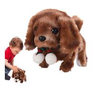 Cani giocattolo che camminano e abbaiano, giocattolo per cani che abbaiano, cucciolo di peluche elettronico interattivo, giocattoli realistici, animali da compagnia per bambini e bambine a partire