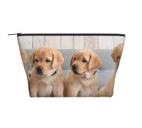 Cani Golden Retriever Cuccioli Cani Labrador, Borsa da toilette Borsa per trucco Borsa per cosmetici Borsa da toilette da viaggio portatile