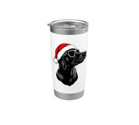 Cani Natale/Babbo Natale Cane Bicchiere termico in acciaio inox doppia parete
