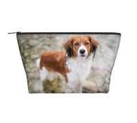 Cani Nel Fiume Acqua Marrone Bianco Cani Paniel, Borsa da toilette Borsa per trucco Borsa per cosmetici Borsa da toilette da viaggio portatile