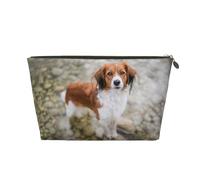 Cani Nel Fiume Acqua Marrone Bianco Cani Paniel, Borsa per il trucco Borsa per cosmetici Borsa da toilette da viaggio portatile Borsa da toilette