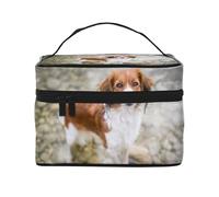 Cani Nel Fiume Acqua Marrone Bianco Cani Paniel, Borsa per il trucco Borsa per cosmetici Borsa da viaggio portatile da viaggio Astuccio per matite