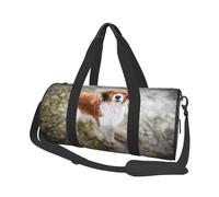 Cani Nel Fiume Acqua Marrone Bianco Cani Paniel, Borsone da viaggio di grande capacità Borsa rotonda Borsa da viaggio sportiva Borsa da viaggio Borsa da fitness