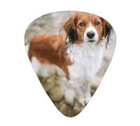 Cani nel fiume d'acqua Cani marroni bianchi Pannello,12 pezzi di plettri per chitarra, 3 plettri di diverso spessore per chitarra acustica, basso, ukulele