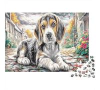 Cani nel villaggio Bundle Di Puzzle Da 1000 Pezzi, Per Bambini 8-12 E Adulti, Carta Spesso, Decorazione Murale, Regalo Di Capodanno, Sfida Cerebrale 52x38cm/1000pcs