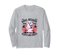 Cani perché Le Persone Sono inquietanti. Fantasmi di Halloween Maglia a Manica