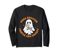 Cani perché Persone raccapriccianti Halloween Celebrazione Divertente Maglia a Manica