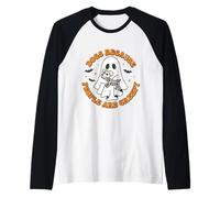 Cani perché Persone raccapriccianti Halloween Celebrazione Divertente Maglia con Maniche Raglan