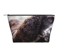 Cani ricci bianchi brunastri di Cocker Spaniel inglese, Borsa da toilette Borsa per trucco Borsa per cosmetici Borsa da toilette da viaggio portatile