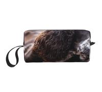 Cani ricci bianchi brunastri di Cocker Spaniel inglese, Borsa per il trucco Borsa per cosmetici Borsa da toilette da viaggio portatile Borsa per trucco Organizer