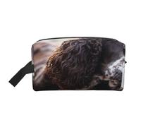 Cani ricci bianchi brunastri di Cocker Spaniel inglese, Borsa per il trucco Borsa per cosmetici Borsa da viaggio portatile da viaggio Borsa per trucco Organizer